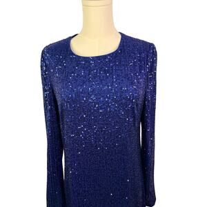 ELIZA J Women's blue Sequin Cocktail Dress size 10